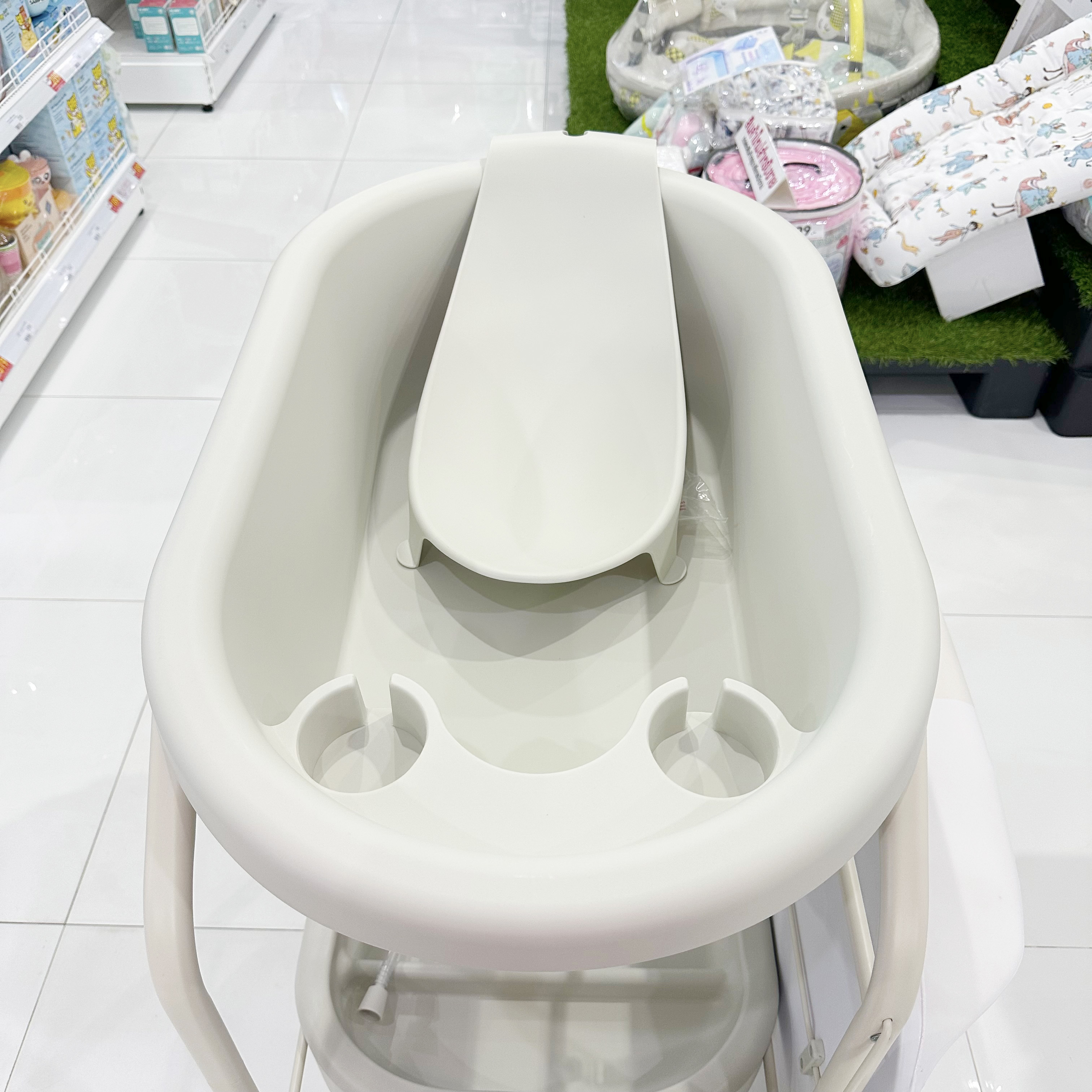 Bubble Beans อ่างอาบน้ำเด็กมีขาตั้ง เบาะเปลี่ยนผ้าอ้อม ที่ยืนอาบน้ำ ฟองน้ำ สำหรับเด็ก