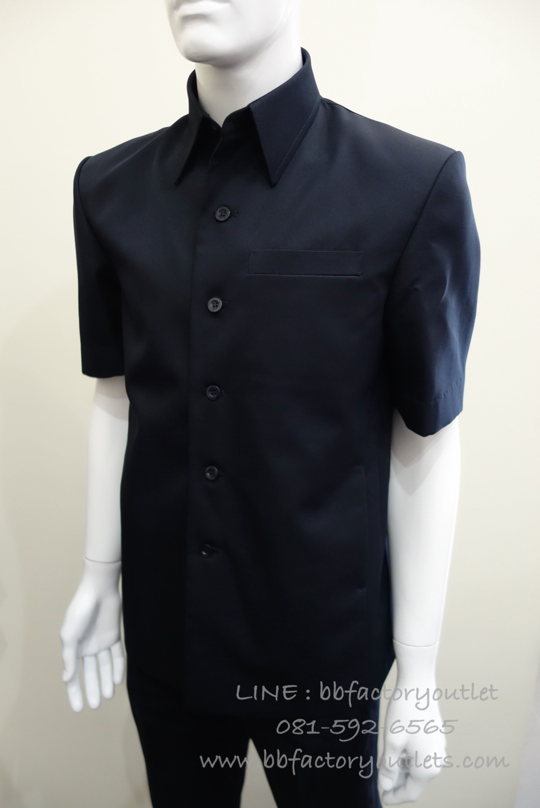 เสื้อซาฟารีสูท (สีกรมท่า)