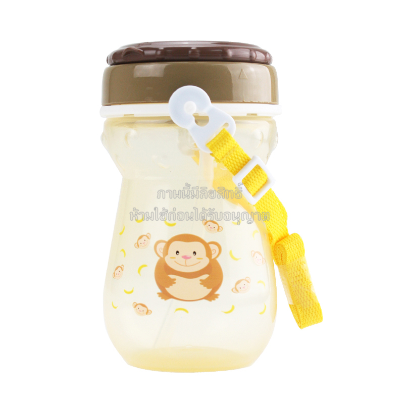 Attoon กระติกน้ำ หลอดเด้ง กระติกน้ำเด็กไปโรงเรียน แบบหมุนเปิด