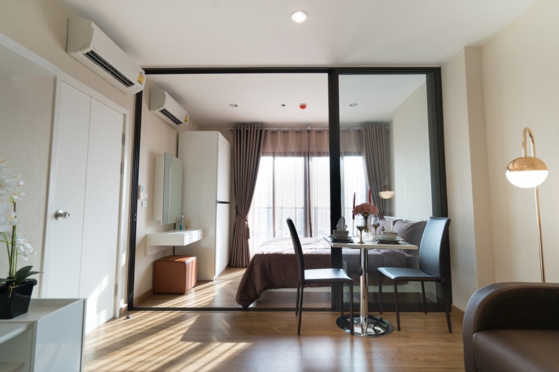 ให้เช่าคอนโด เดอะ ทรี ริโอ้ บางอ้อ พื้นที่ 30 ตร.ม. 1 ห้องนอน เช่า 11,000 บ/ด