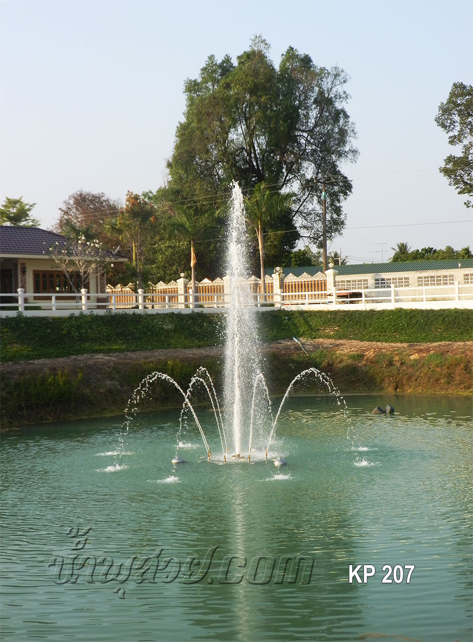 ชุดน้ำพุทุ่นลอย ดอกชบากลีบใหญ่ ที่ บ้านคุณเพ็ญรุ่ง ปราจีนบุรี