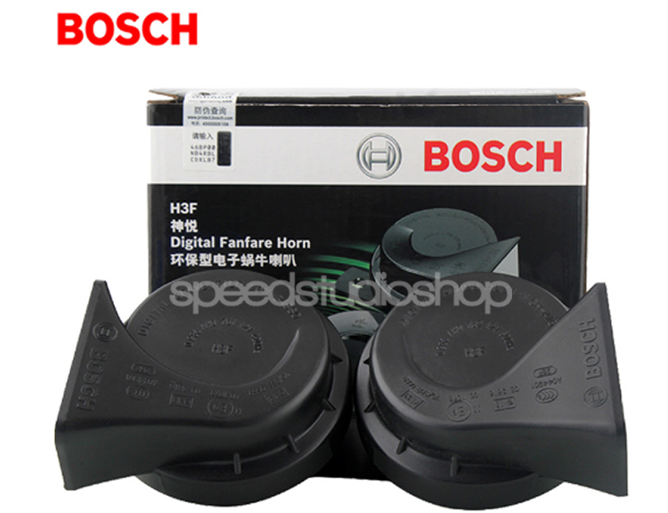 Speed Studio แตร bosch h3f แตรรถ แตรรถธรรมดา แตรรถยนต์ แตรเสียงรถเบนซ์ ไม่ต้องต่อรีเลย์ รุ่น H3F 12V (สีดำ)