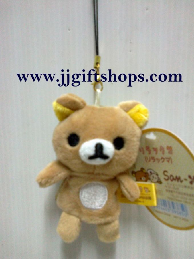ที่ห้อยโทรศัพท์ เช็ดหน้าจอ ลาย Rilakkuma ริลัคคุมะ