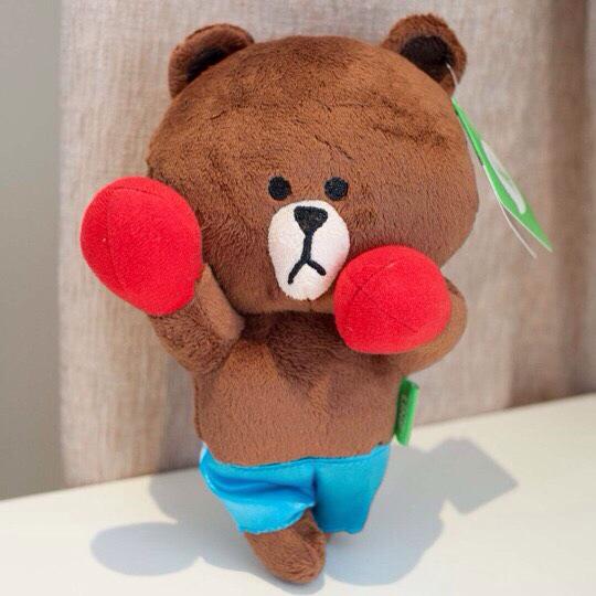 ตุ๊กตา Line Brown ชกมวย ขนาด 25 cm