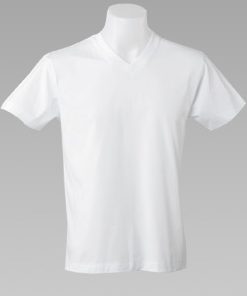 เสื้อยึดตราห่านคู่ คอวีสีขาว 34 - 36 - 38