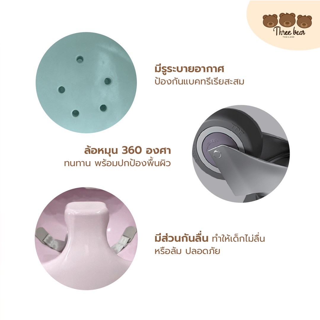 Three bear เก้าอี้หัดนั่งเด็ก เก้าอี้กินข้าวเด็ก เก้าอี้เสริมพัฒนาการเด็ก 6เดือน