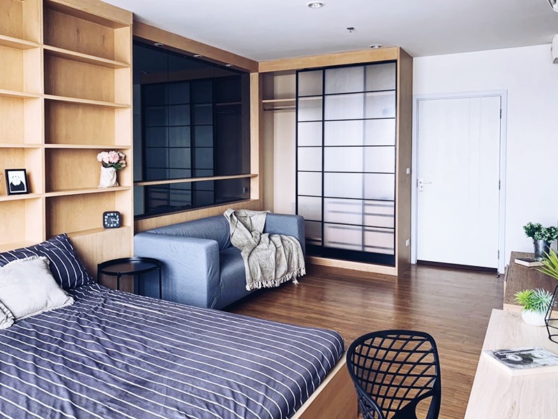 ให้เช่าคอนโด เดอะ ทรี อินเตอร์เชนจ์ พื้นที่ 29.5 ตร.ม. สตูดิโอ เช่า 10,000 บ/ด