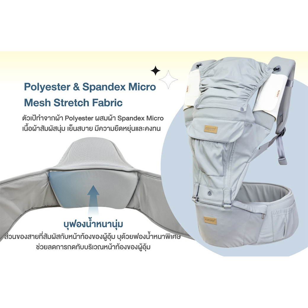 GLOWY Star เป้อุ้มเด็ก ฮิปซีท รุ่น Hip (Ster) Seat Neo Plus