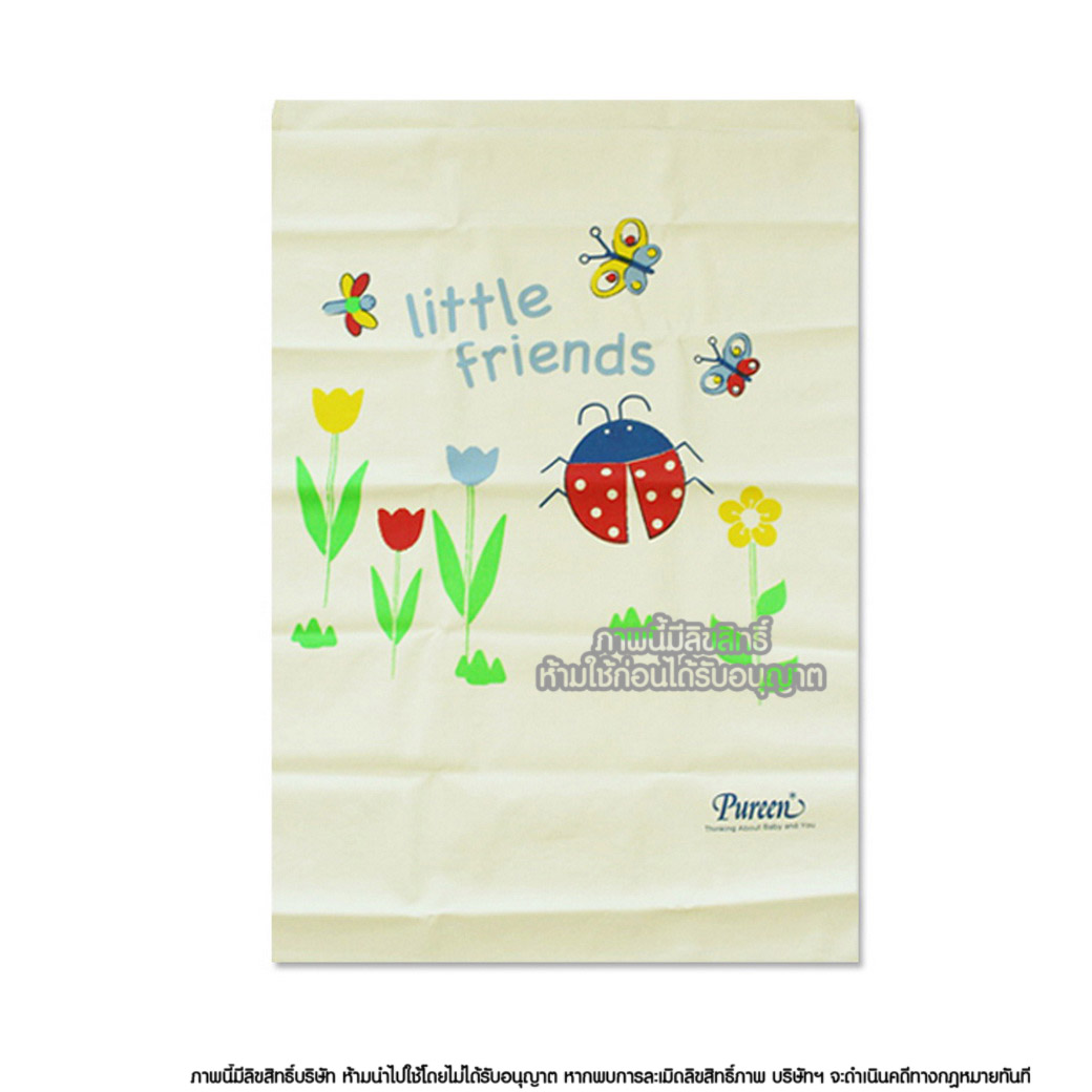 Pureen แผ่นยางธรรมชาติ รองนอน แบบเรียบ Rubber Bed Sheet [S] [45x60 ซม.]