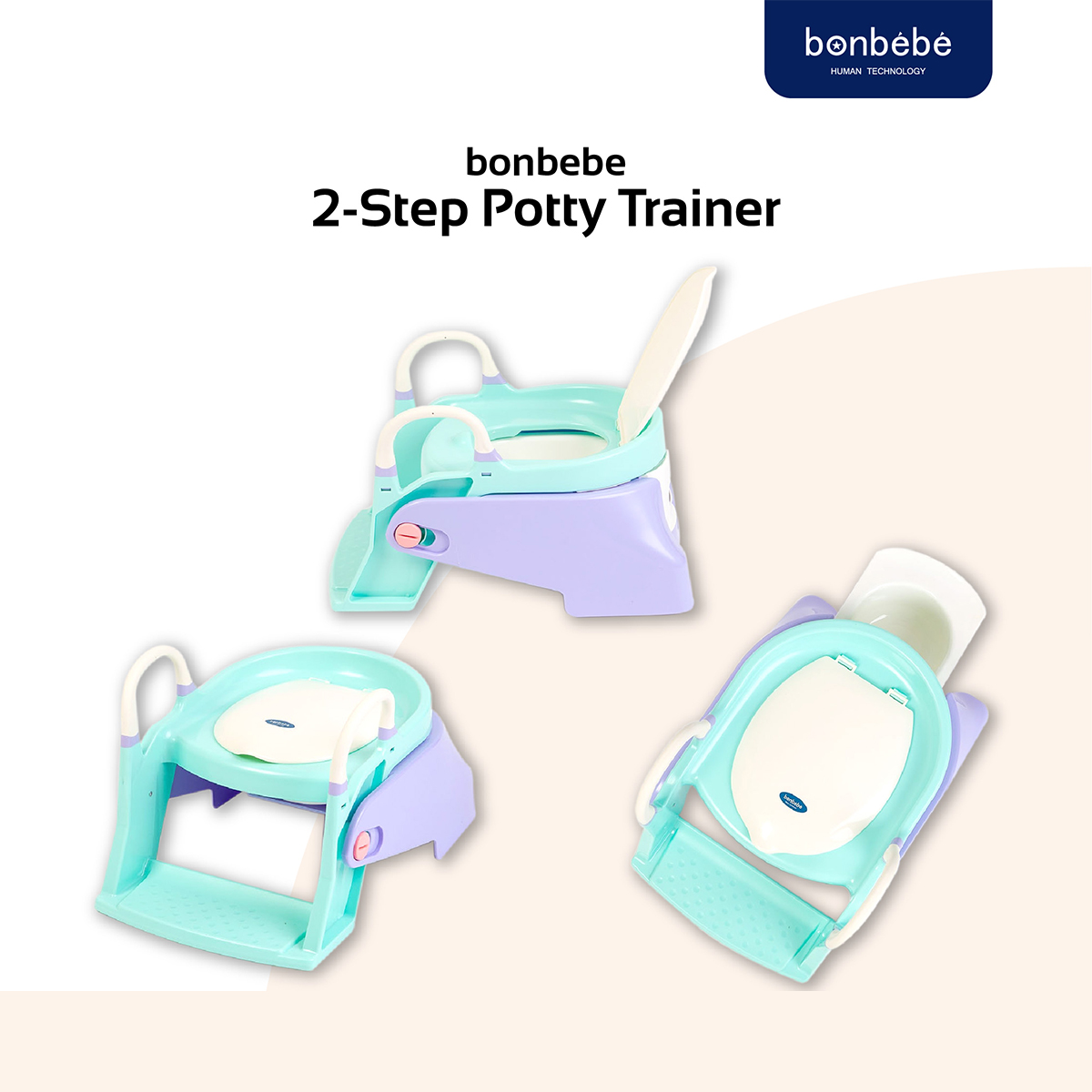 bonbebe 2-Step Potty Trainer กระโถน-บันไดชักโครก สำหรับเด็ก