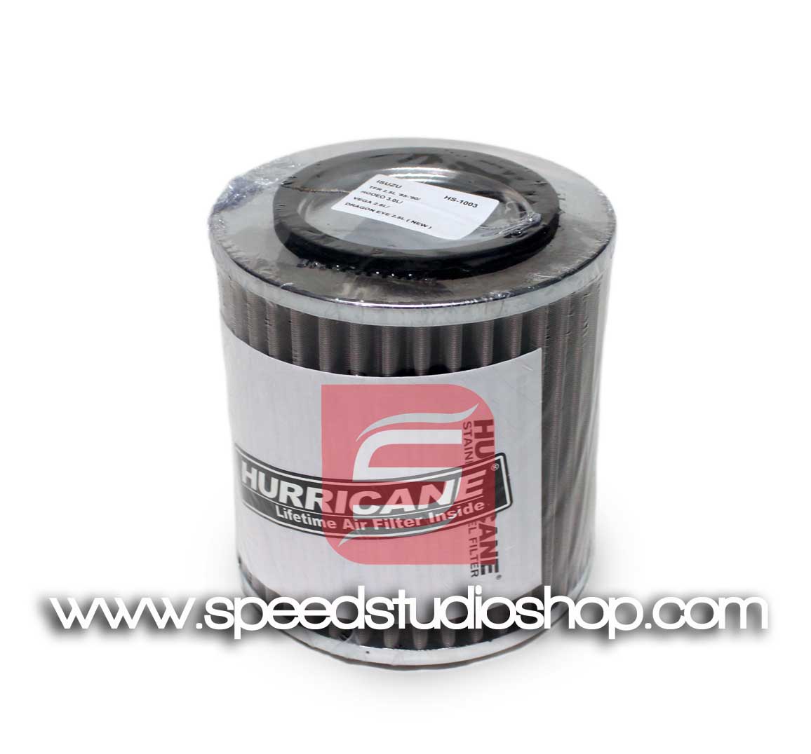 กรองอากาศสแตนเลส Hurricane Isuzu TFR 2.5L (85-90) / New dragon eye 2.5L, 2.8L ปี (97-99)