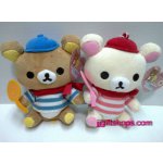 ตุ๊กตา Rilakkuma และ Korilakkuma ถืออมยิ้ม (ขายเป็นคู่ค่ะ)