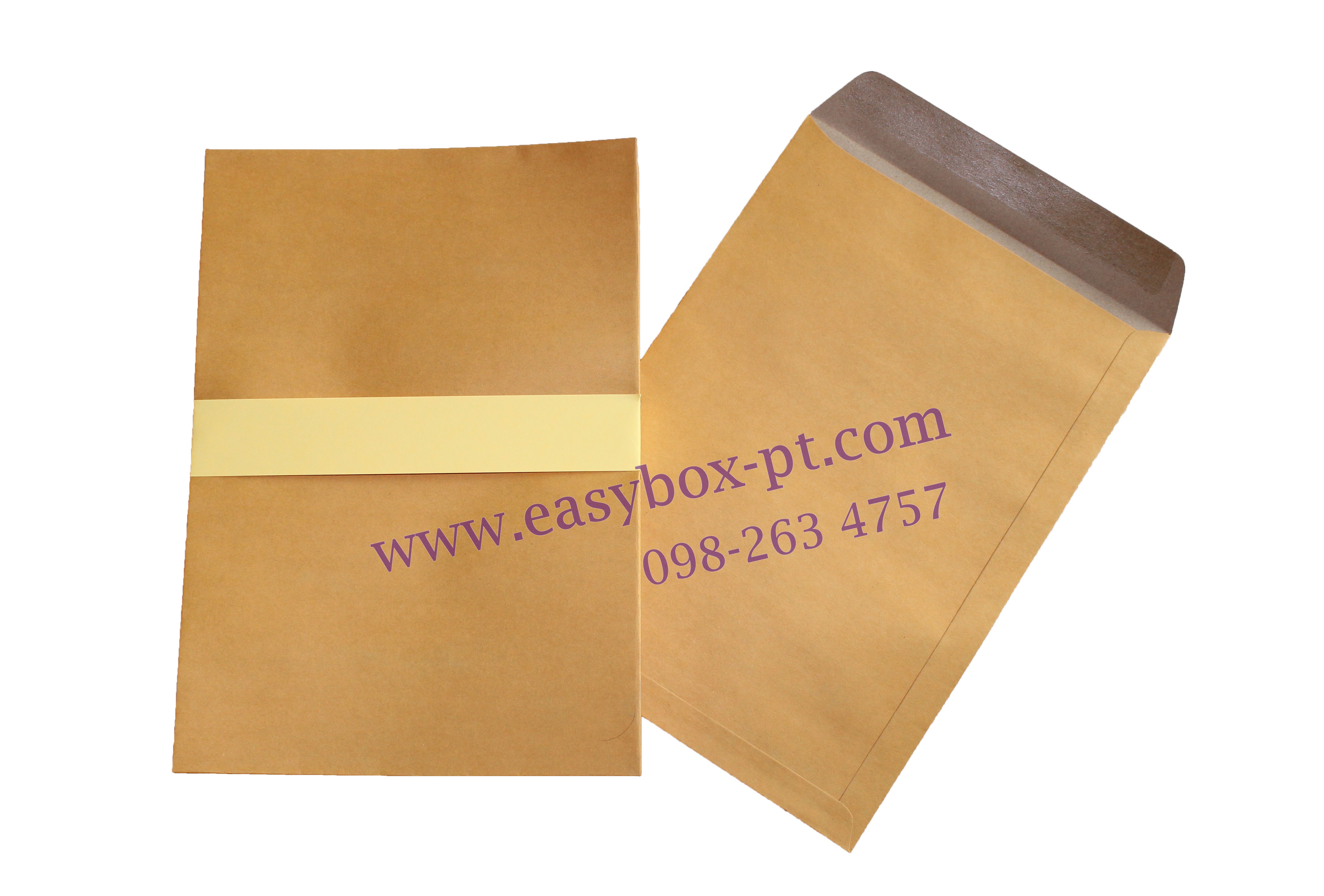ซองเอกสารน้ำตาล C4 ขนาด 9x12" 3/4 KA 125 gsm (1 แพ็ค 50 ใบ)