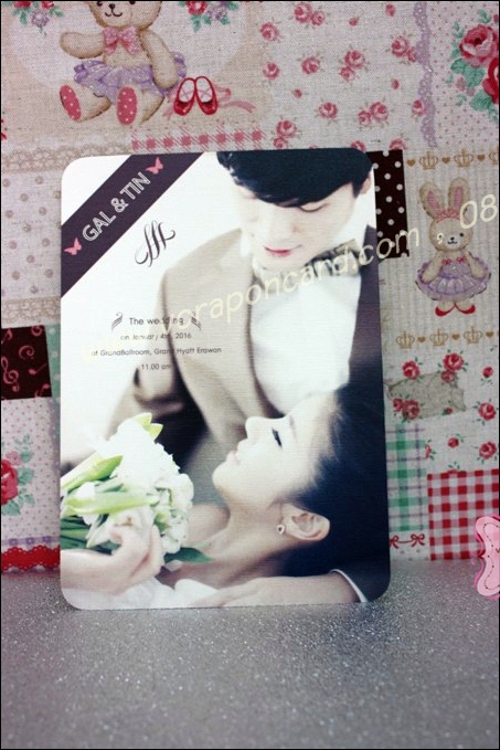 การ์ดเดี่ยว 5*7 นิ้ว พิมพ์ 4 สี 2 หน้า