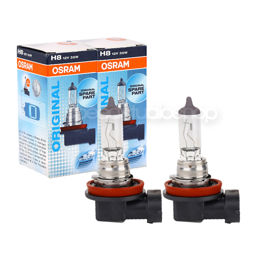 Osram หลอดไฟหน้า หลอดไฟรถยนต์ ไฟหน้า ไฟตัดหมอก H8 35W Original 12V 1คู่
