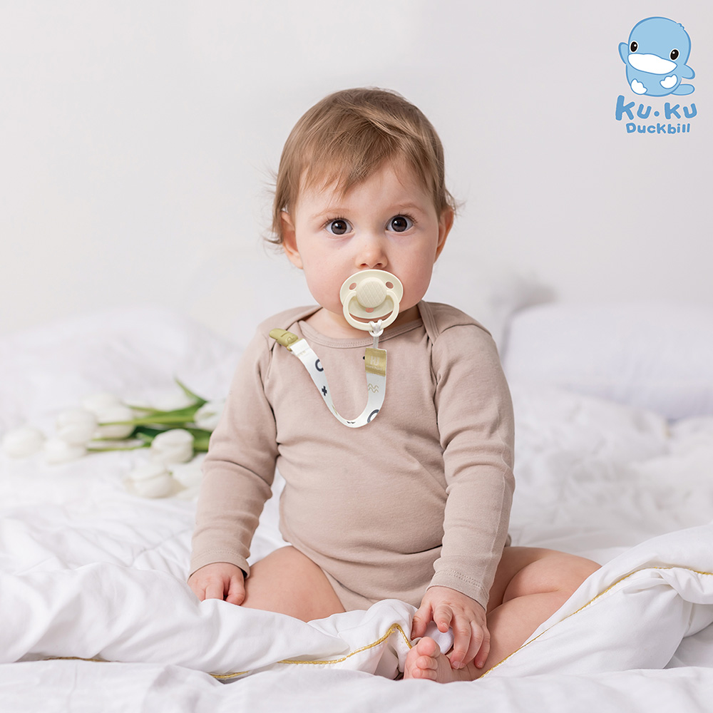 KU.KU Duckbill สายคล้องจุกหลอก คลิปหนีบจุกหลอก สำหรับเด็ก Pacifier Holder