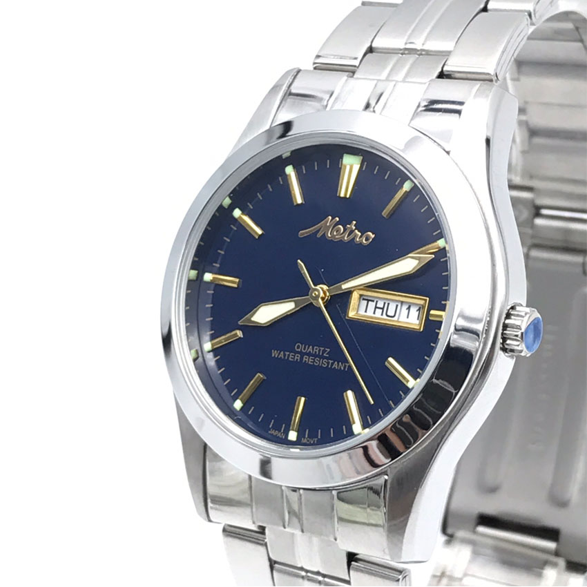 Metro นาฬิกาข้อมือผู้ชายสแตนเลสสตีล รุ่น 28355M-SBL