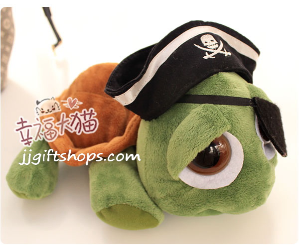 ตุ๊กตาเต่าโจรสลัด ขนาด 28 cm พร้อมผ้าปิดตา น่ารักค่ะ