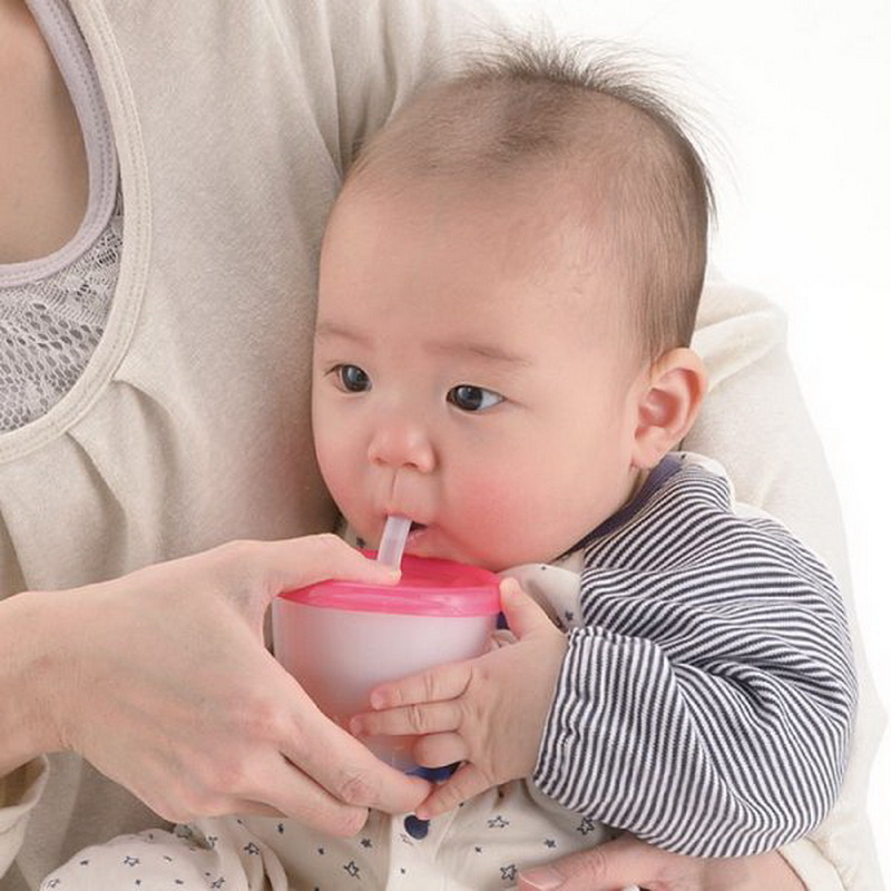 Richell ถ้วยฝึกดูด ถ้วยฝึกดูดหลอด แก้วหลอดดูด Aqulea Cup