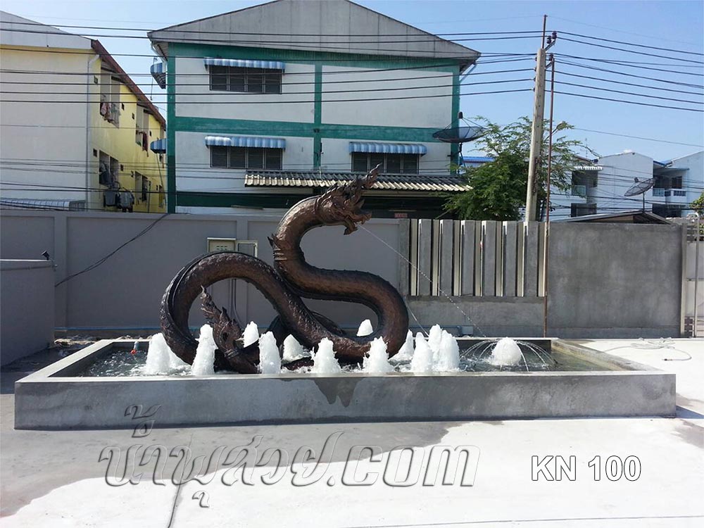 บ่อน้ำพุพญานาค พ่นน้ำใส่ลูกแก้ว ที่ บ.KSN Capital จำกัด บางพลี