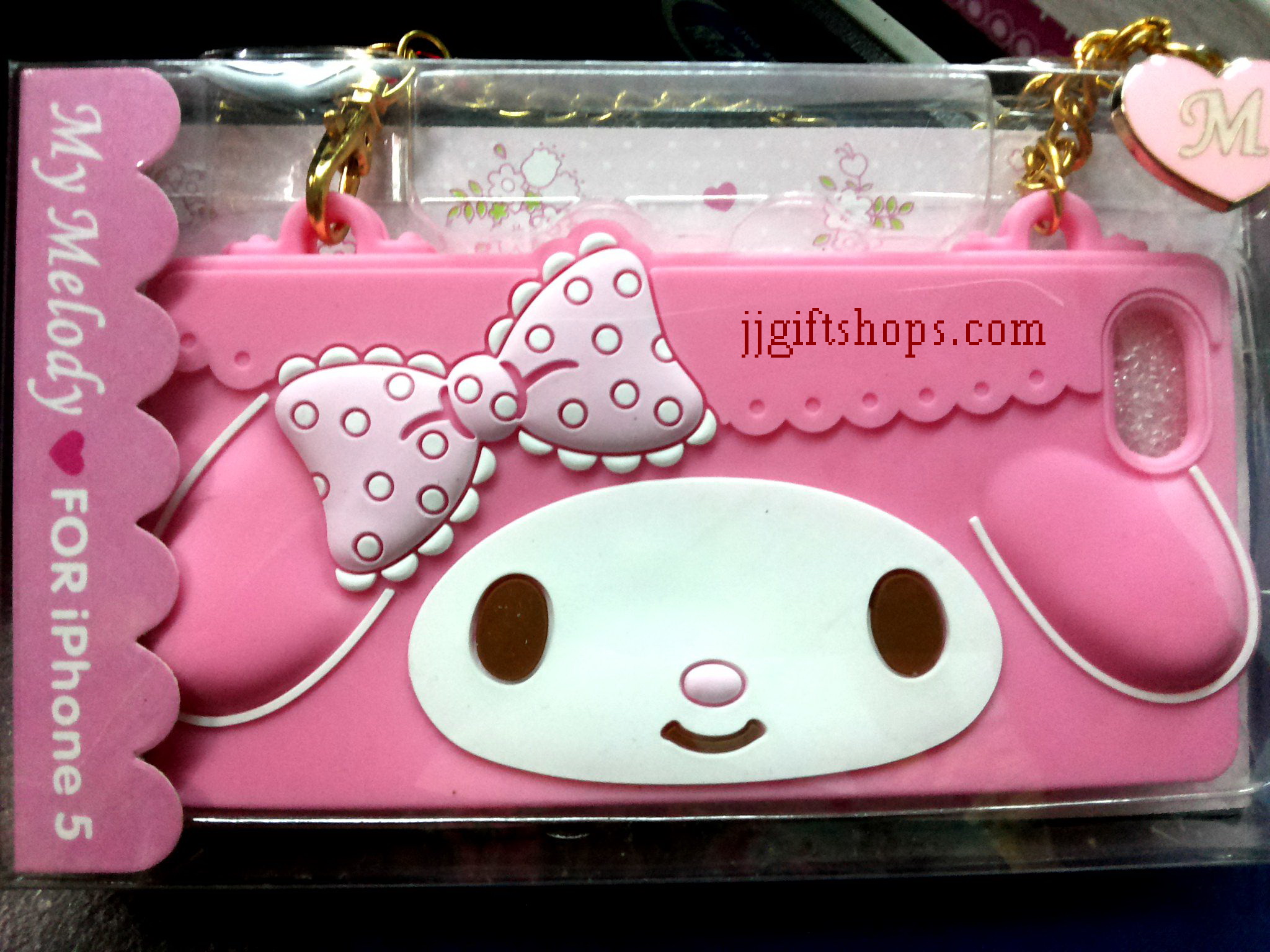 เคส ซิลิโคน iPhone 5 ลายเมโลดี้ My Melody (มีสายคล้องข้อมือ สายถอดได้)