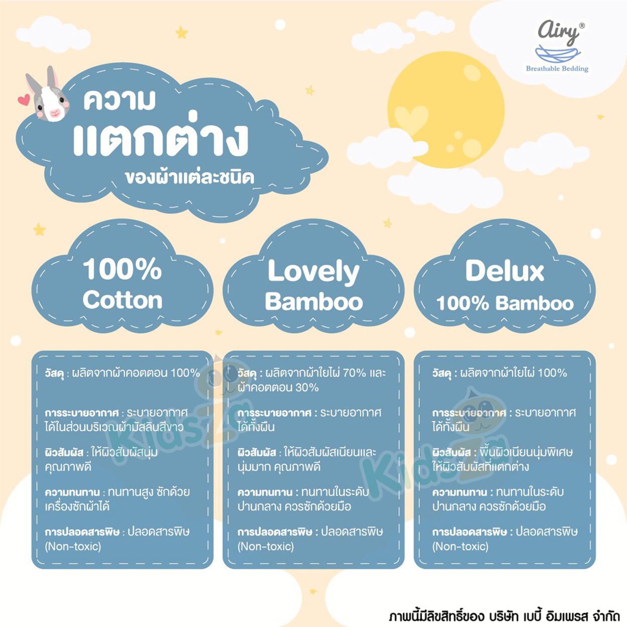 Airy ผ้าห่มมัสลิน รุ่น Lovely Bamboo Muslin Blankets