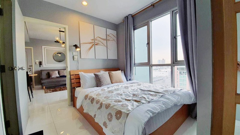 ให้เช่าคอนโด ลุมพินี เพลส วอเตอร์คลิฟ พื้นที่ 32 ตร.ม. 1 ห้องนอน เช่า 12,000 บ/ด