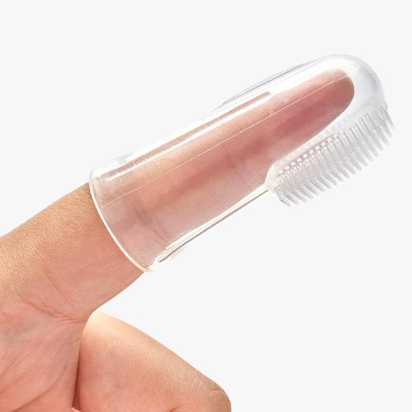 MOYUUM แปรงซิลิโคนสวมนิ้วพร้อมกล่อง แพ็ค 2 ชิ้น Toothbrush+Case (3m+)