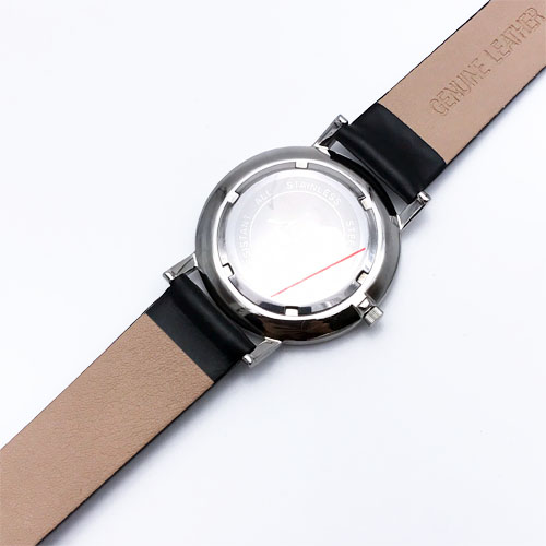 Metro นาฬิกาข้อมือผู้ชายสายหนังดำ-หน้าปัดดำ รุ่น 20125M-BL