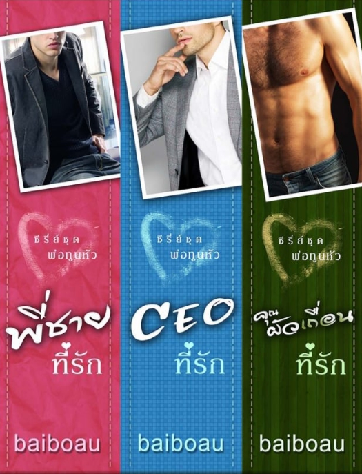  ชุด พ่อทูนหัว 3 เล่ม : 1.1.คุณผัวเถื่อนที่รัก 2.CEOที่รัก 3.พี่ชายที่รัก baiboau baiboau books คลังนิยาย นิยายรัก นิยายโรมานซ์ นิยายมือสอง หนังสือนิยาย นิยายความรัก นิยายรักร้อนแรง