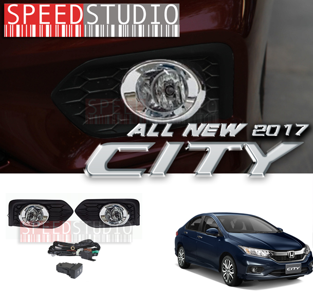 Speed studio ไฟตัดหมอก สปอร์ทไลท์ All new honda city 2017 ขอบโครเมียม