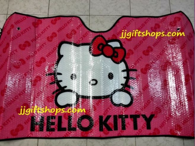 ม่านบังแดด หน้ารถ ลายคิตตี้ ขนาด 130 * 70 cm
