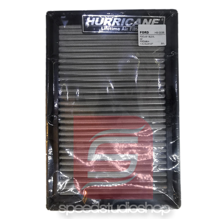 กรองอากาศสแตนเลส Hurricane Ford Focus 1.6L, 2.0L ปี 2004 / Focus II 1.4L, 1.6L, 1.8L, 2.0L ปี 2004-2007