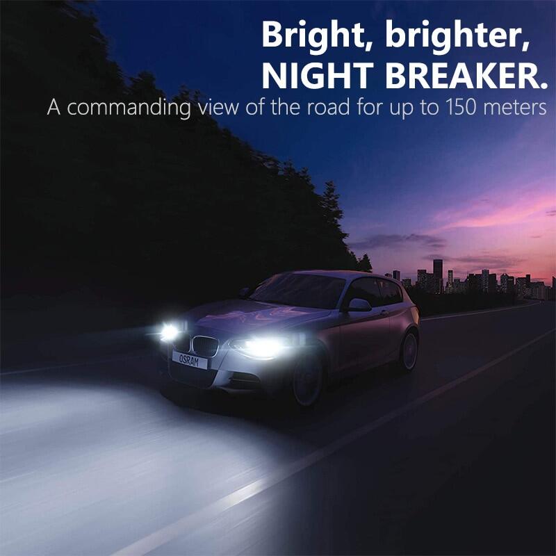 OSRAM หลอดไฟ H4 รุ่น Night Breaker Laser New Gen ความสว่าง + 200%