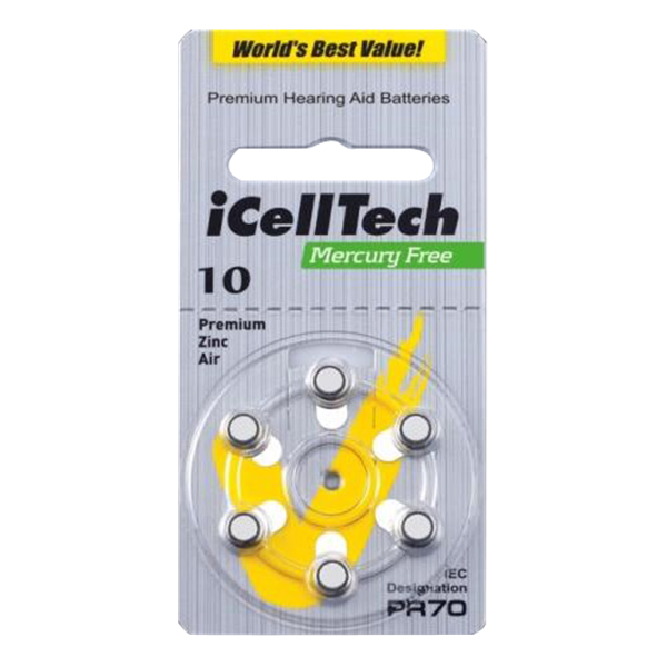 ถ่านเครื่องช่วยฟัง iCellTech เบอร์ 10