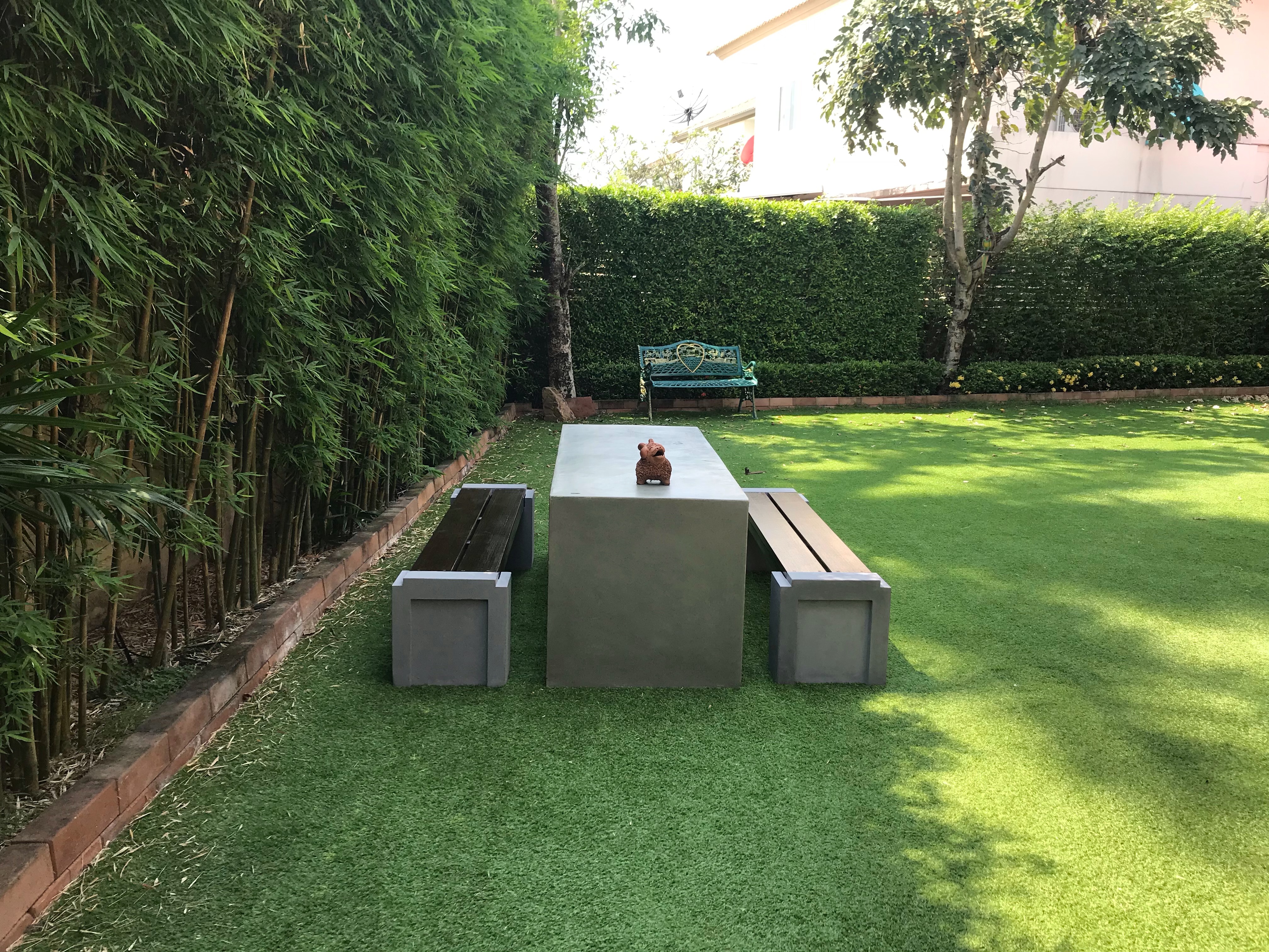 ม้านั่งสนาม รุ่นม้านั่งยาวแผ่นคู่ ไม้ไฟเบอร์ซีเมนต์ PLK0201-170