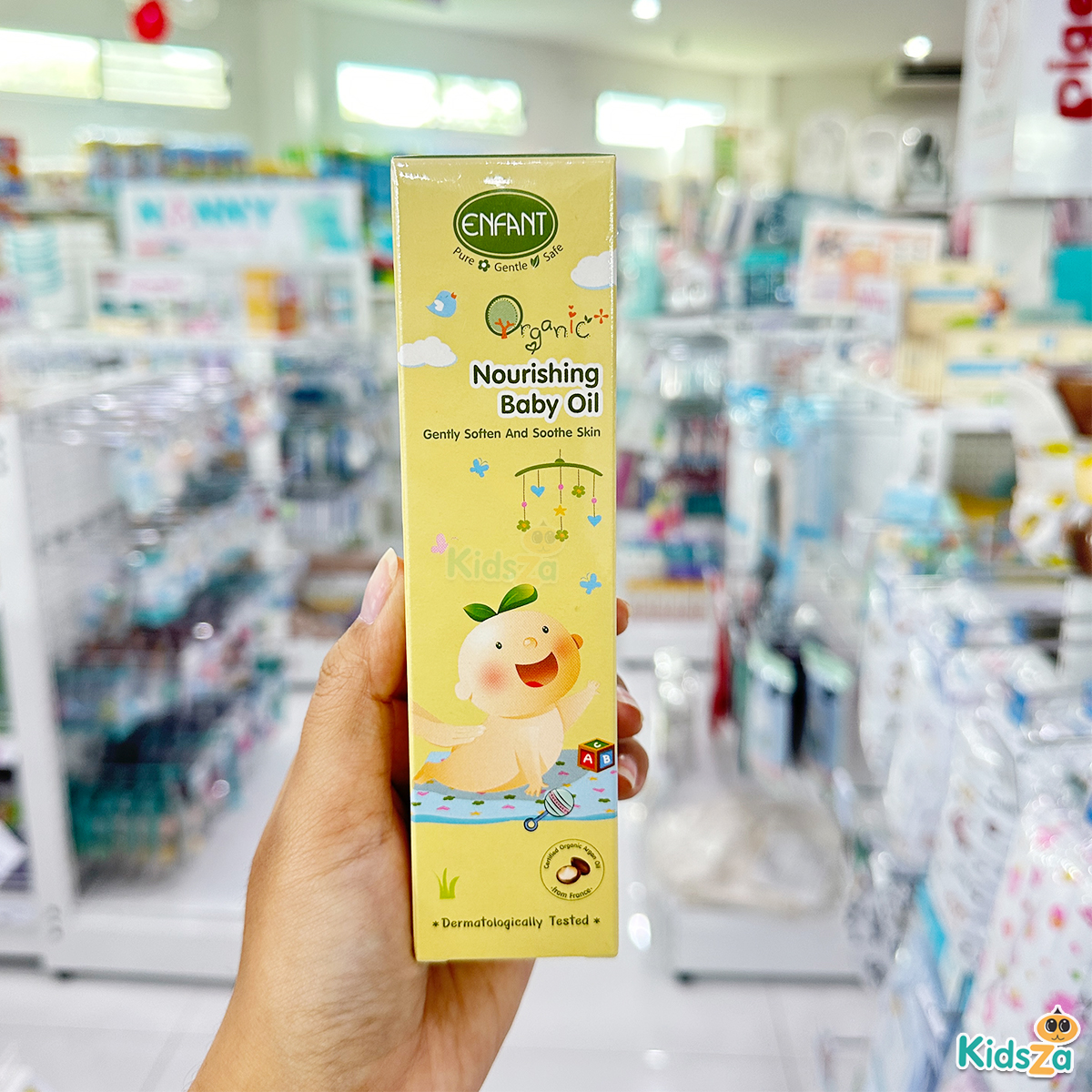 Enfant อองฟองต์ ออยล์บำรุงผิว สำหรับเด็ก สูตรอ่อนโยน Organic Plus Nourishing Baby Oil 100ml.