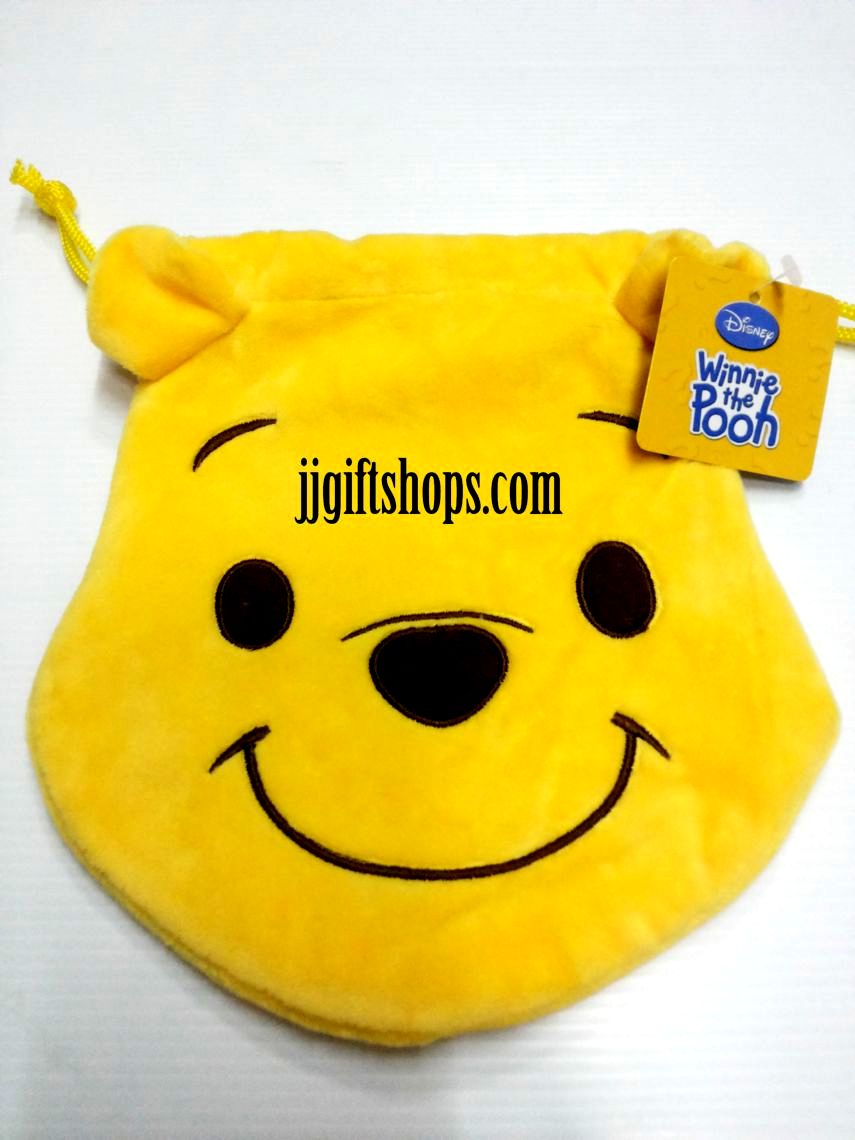 ถุงผ้าหูรูด ลายหมีPooh