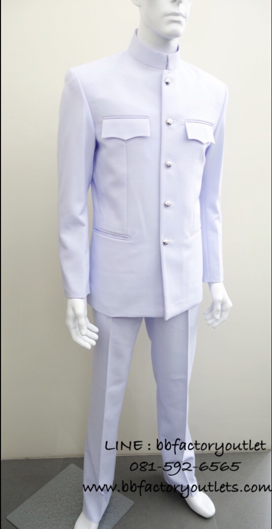 ชุดปกติขาว (คอตั้ง) ผู้ชาย (เสื้อและกางเกง) by BANG BANG