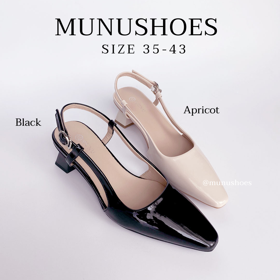 [Size 35-43]💐รุ่น The Lady รองเท้าส้นสูงปลายแหลม หนังแก้ว
