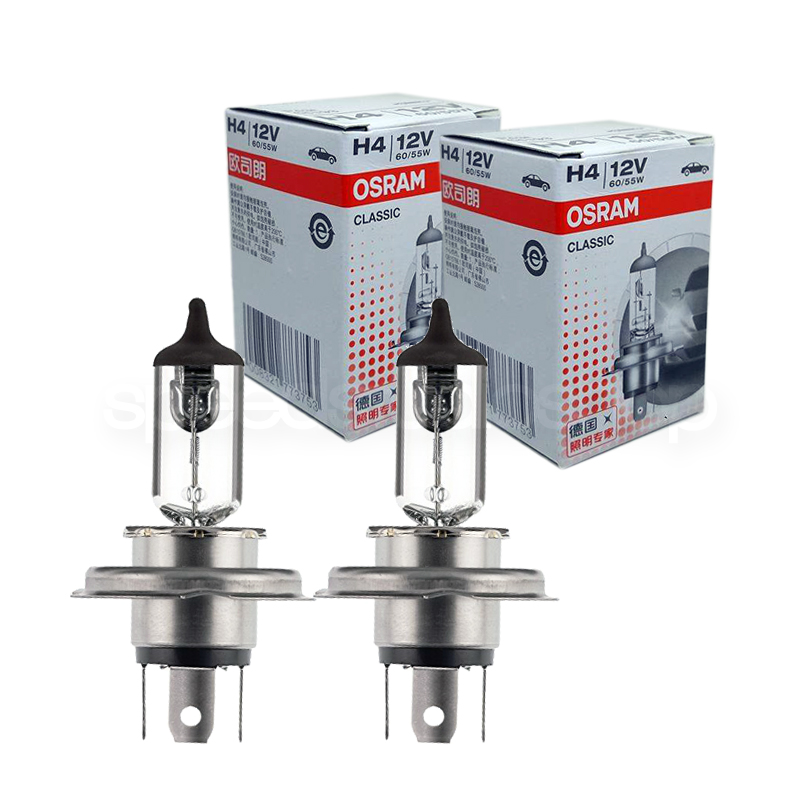 Osram หลอดไฟหน้า หลอดไฟ รถยนต์ Halogen H4 60/55W สูง/ต่ำ 12V 1คู่