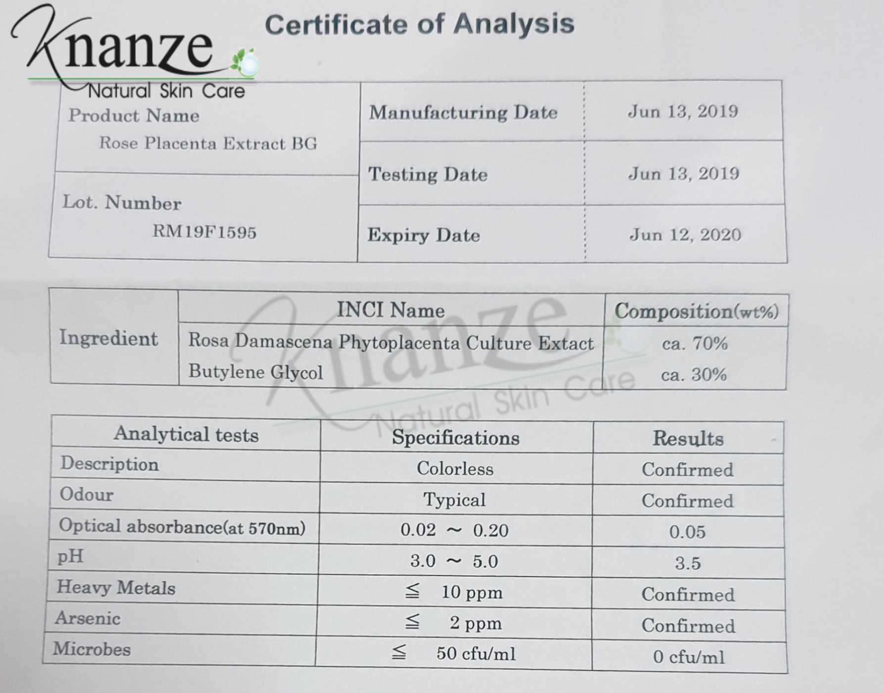 Rose Placenta Extract สเต็มเซลรกกุหลาบ 10g. นำเข้าจากญี่ปุ่น