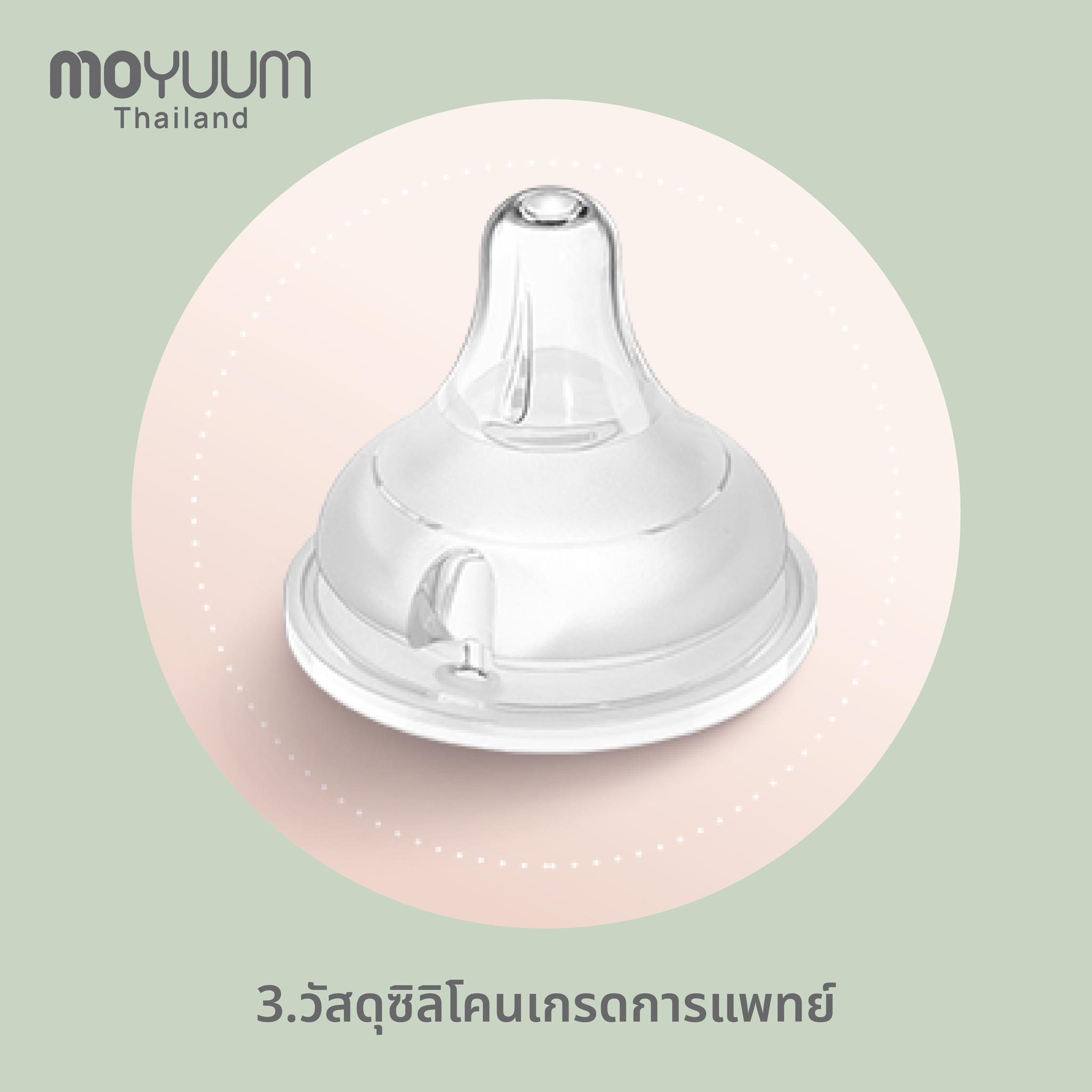 Moyuum จุกนมซิลิโคน SUPPORT REAL-FIT 1เซต : 2 ชิ้น รุ่น ซัพพอร์ต By Lillymann