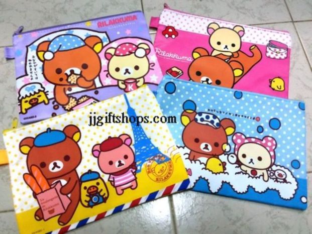 กระเป๋าดินสอ หมี ริลัคคุมะ Rilakkuma ขนาด 8.5x6นิ้ว