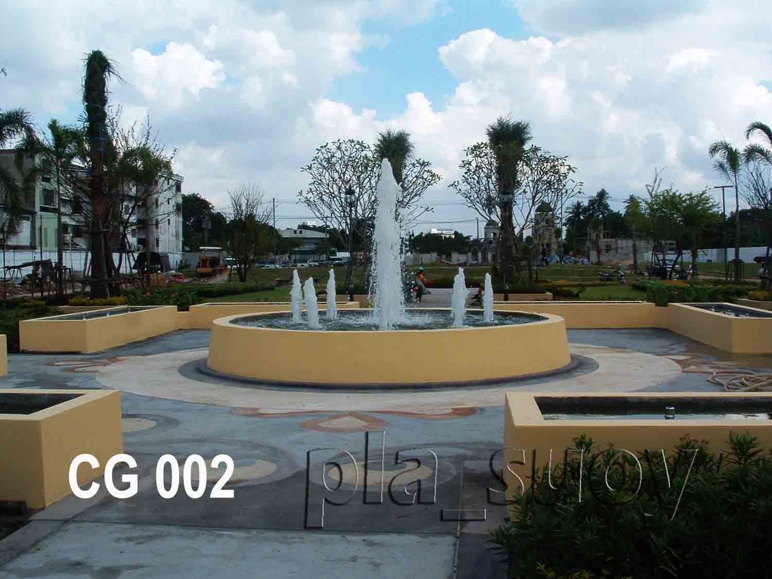 บ่อน้ำพุกลางโครงการ CASA GRAND เป็นบ้านหรูมีระดับ สไตล์ยุโรป