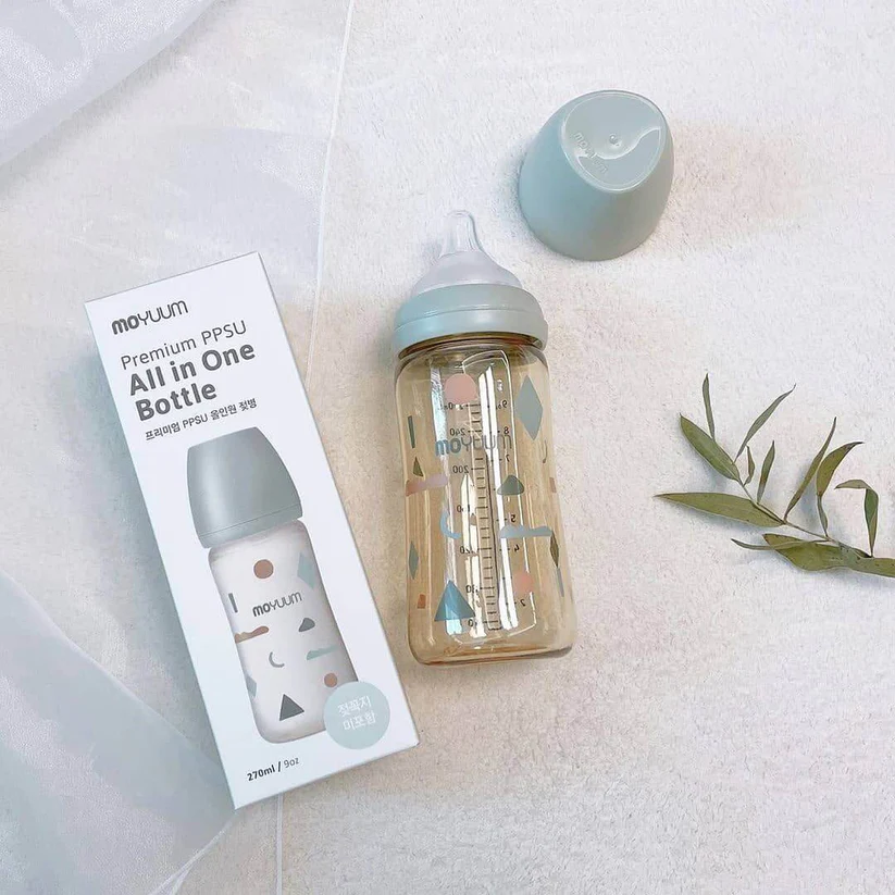 Moyuum ขวดนมเด็ก PPSU โมยูม ALL IN ONE พร้อมจุก สำหรับ 0 - 6 เดือน+
