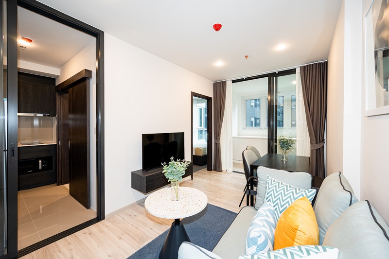 ให้เช่าคอนโด เอ็กซ์ที ห้วยขวาง พื้นที่ 35.09 ตร.ม. 1 ห้องนอน เช่า 16,500 บ/ด