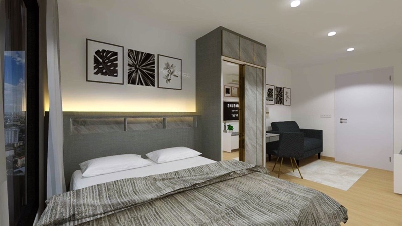 ให้เช่าคอนโดไลฟ์ อโศก ไฮป์ พื้นที่ 27 ตร.ม. ห้องสตูดิโอ เช่า 16,000 บ/ด