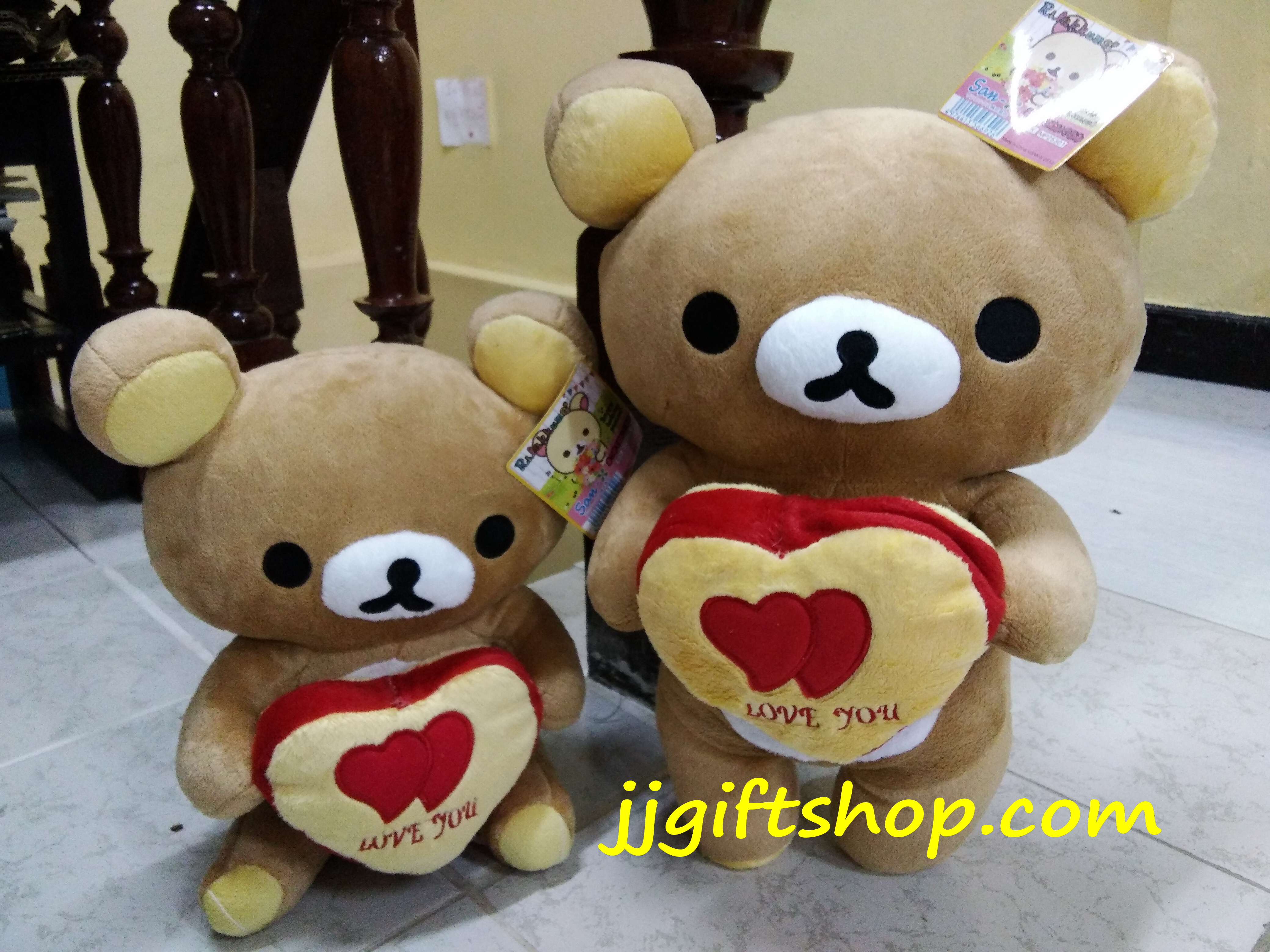 ตุ๊กตารีลัคคุมะ Rilakkuma Love you ถือหัวใจบอกรัก