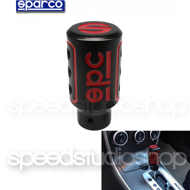 Sparco หัวเกียร์ manual อลูมิเนียม สีดำ แดง SPC Progetto Corsa ความยาว 8.5 ซม